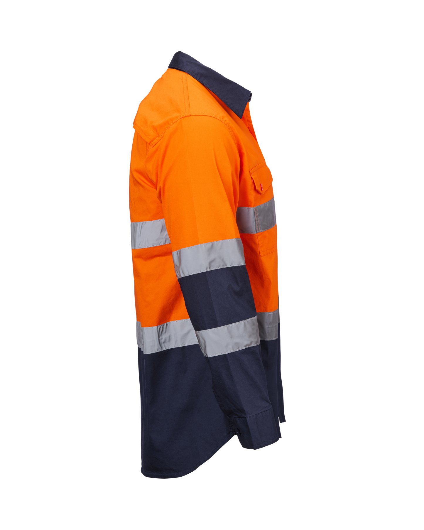 Industrial Hi Vis Shirt Hoop Taped Orange- Free Logos