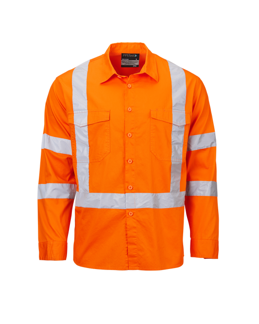 X Back Rail Civil Shirt - NSW QLD & WA - Free Logos