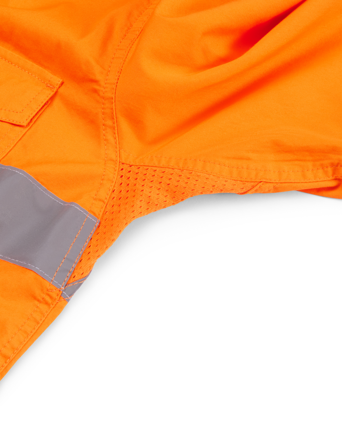 Industrial Hi Vis Shirt Hoop Taped Orange- Free Logos