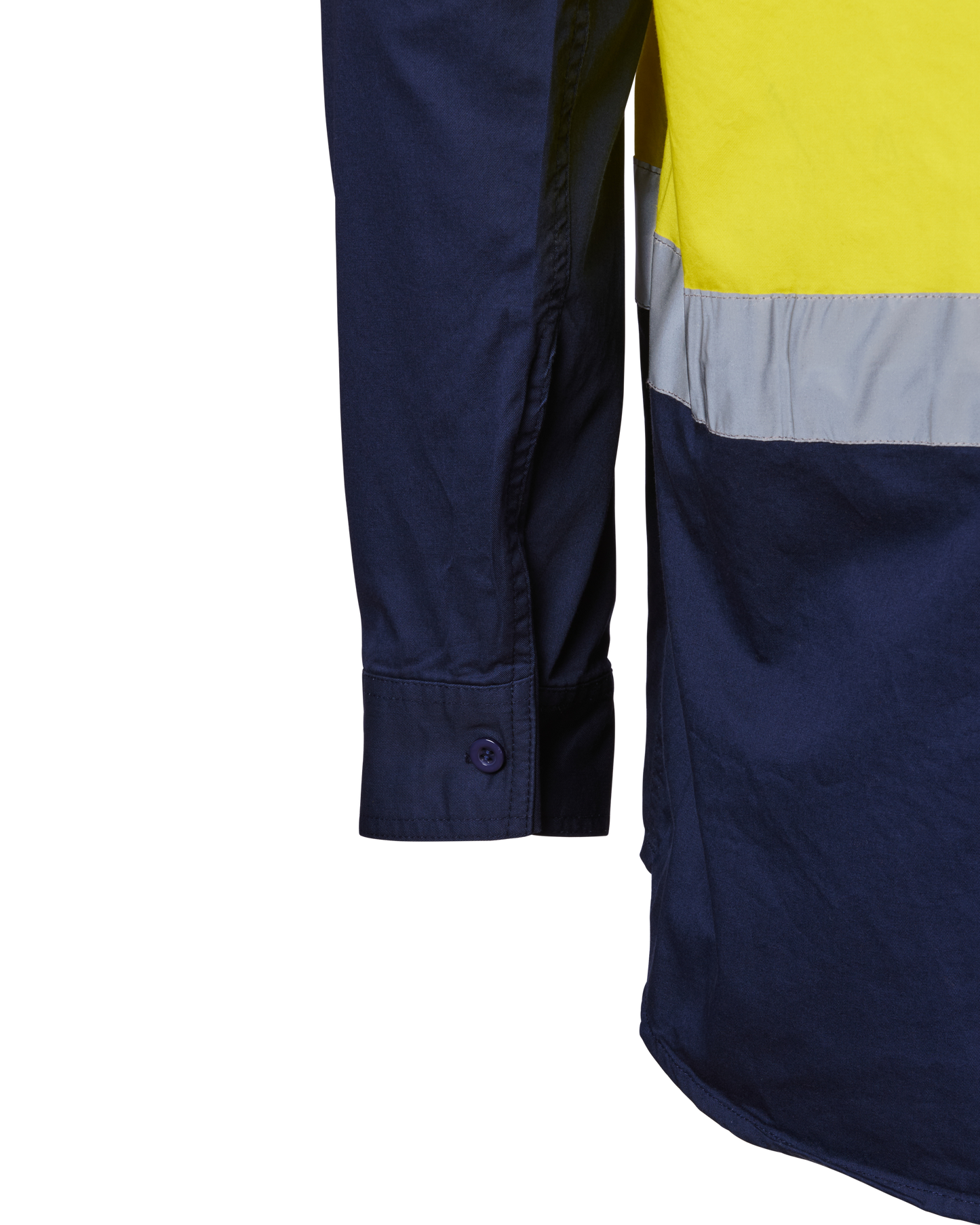 Industrial Hi Vis Shirt Hoop Taped Yellow- Free Logos