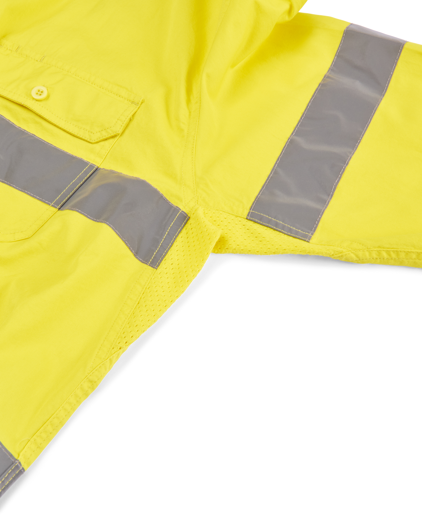 Industrial Hi Vis Shirt Hoop Taped Yellow- Free Logos