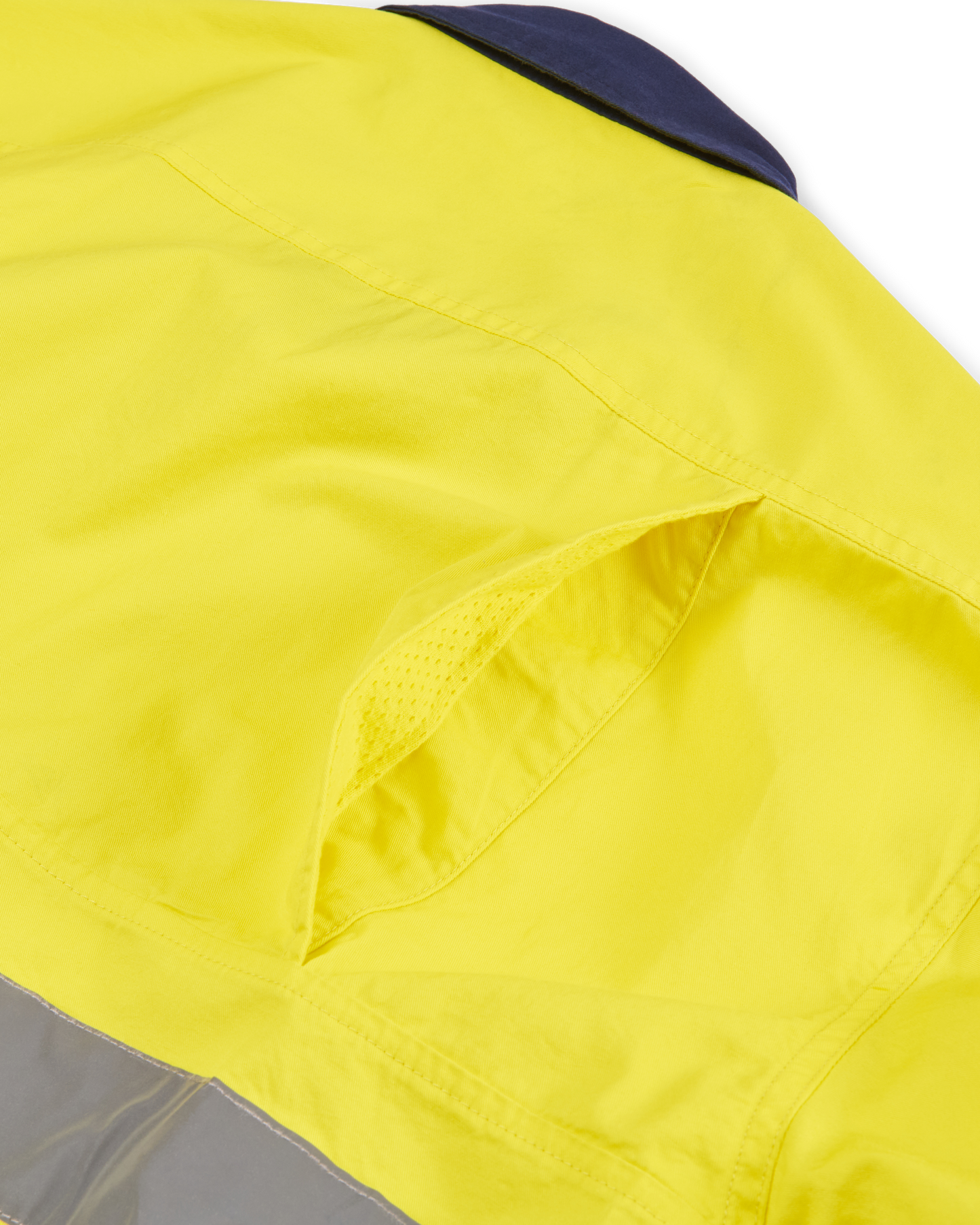 Industrial Hi Vis Shirt Hoop Taped Yellow- Free Logos